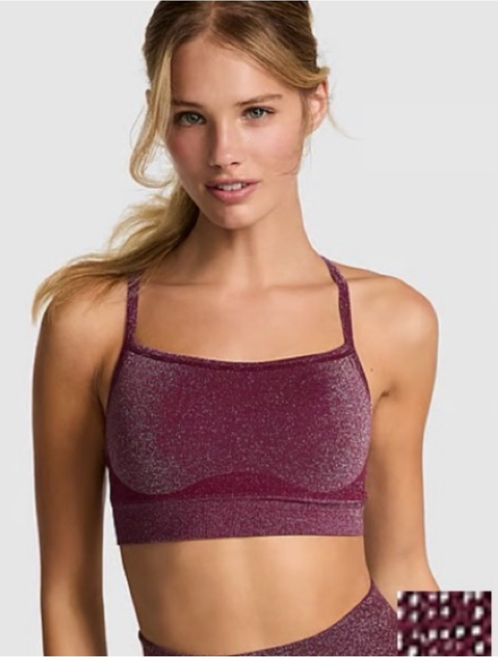 Victoria's Secret Sparkle Bralette - Burgundy Plum